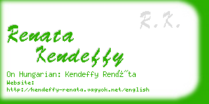 renata kendeffy business card